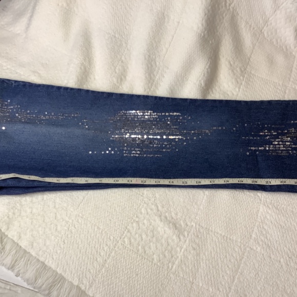 EUC Very Vera jeans sequins bling sz. 6P - Picture 9 of 11